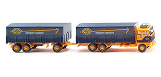 102-043308 - H0 - Pritschenhängerzug (Volvo F89) ASG